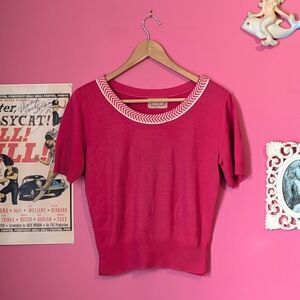 Jane Irwill Vintage Pin-up Knit Sweater Top size small